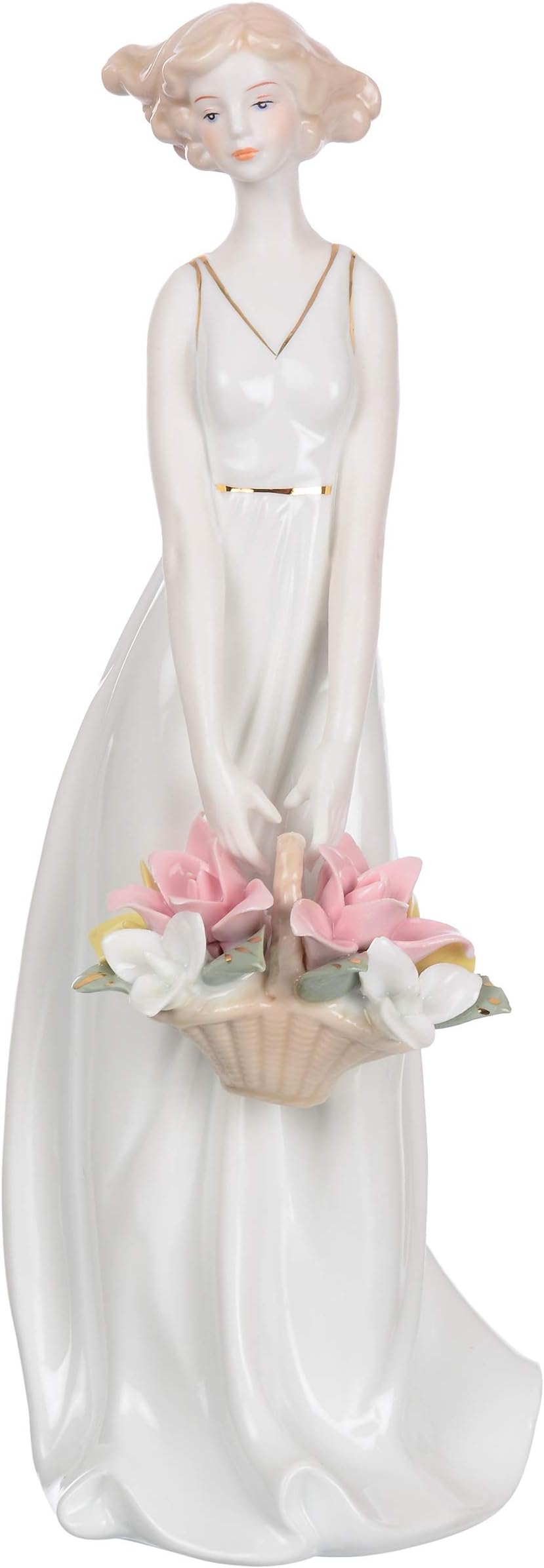 Porcelain Girl Figurine, Queen, Multicolor