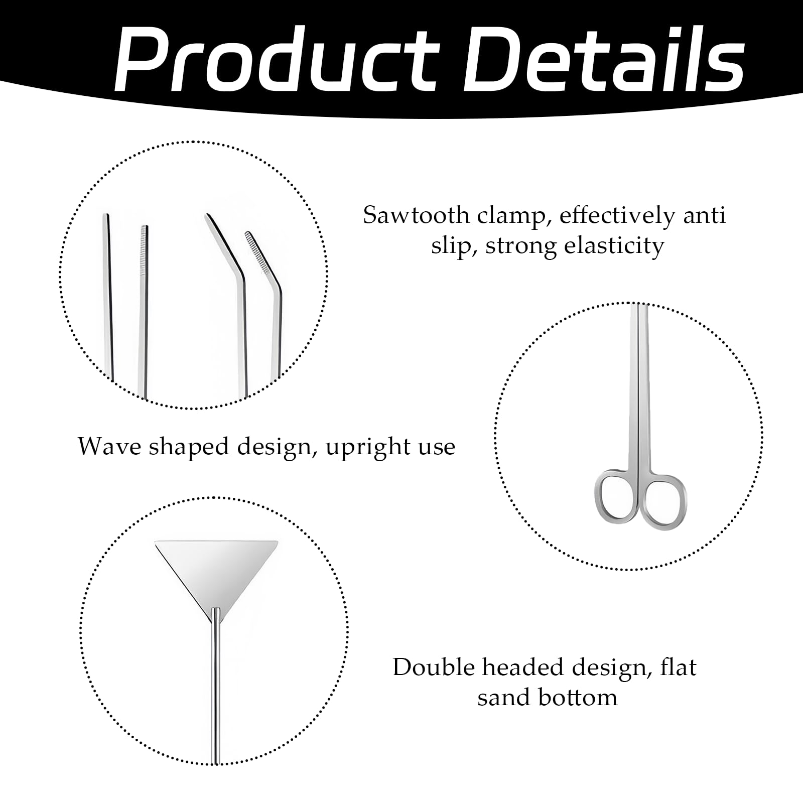 4 Pcs Terrarium Tools, Aquarium Scissors, Long Tweezers Aquariums, Scraper Tool Set - Image 3