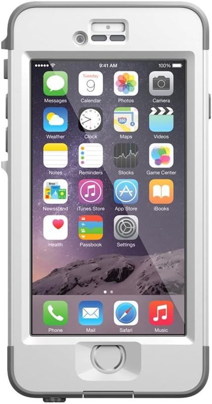 LifeProof NÜÜD iPhone 6 ONLY Waterproof Case (4.7" Version) - Retail Packaging - AVALANCHE (BRIGHT WHITE/COOL GREY)
