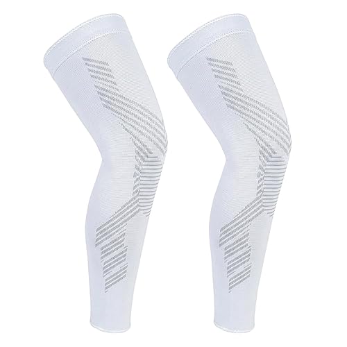 NuCamper Full Leg Compression Sleeves for Men and Women,2 Pack