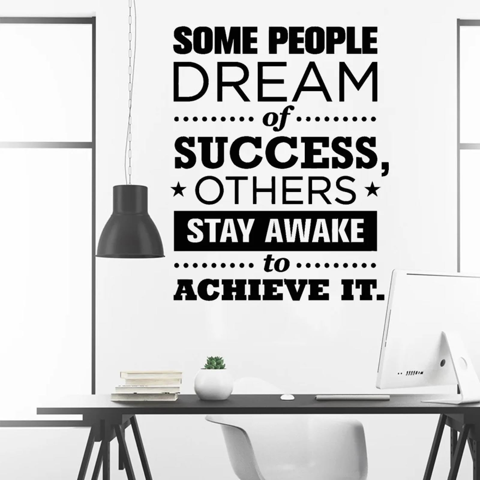 WEIMEIJIE Office wall Stickers, Inspirational Phrases, Quotes, Stickers, Company Culture, Vinyl wall Stickers, Living Room Home Decor.