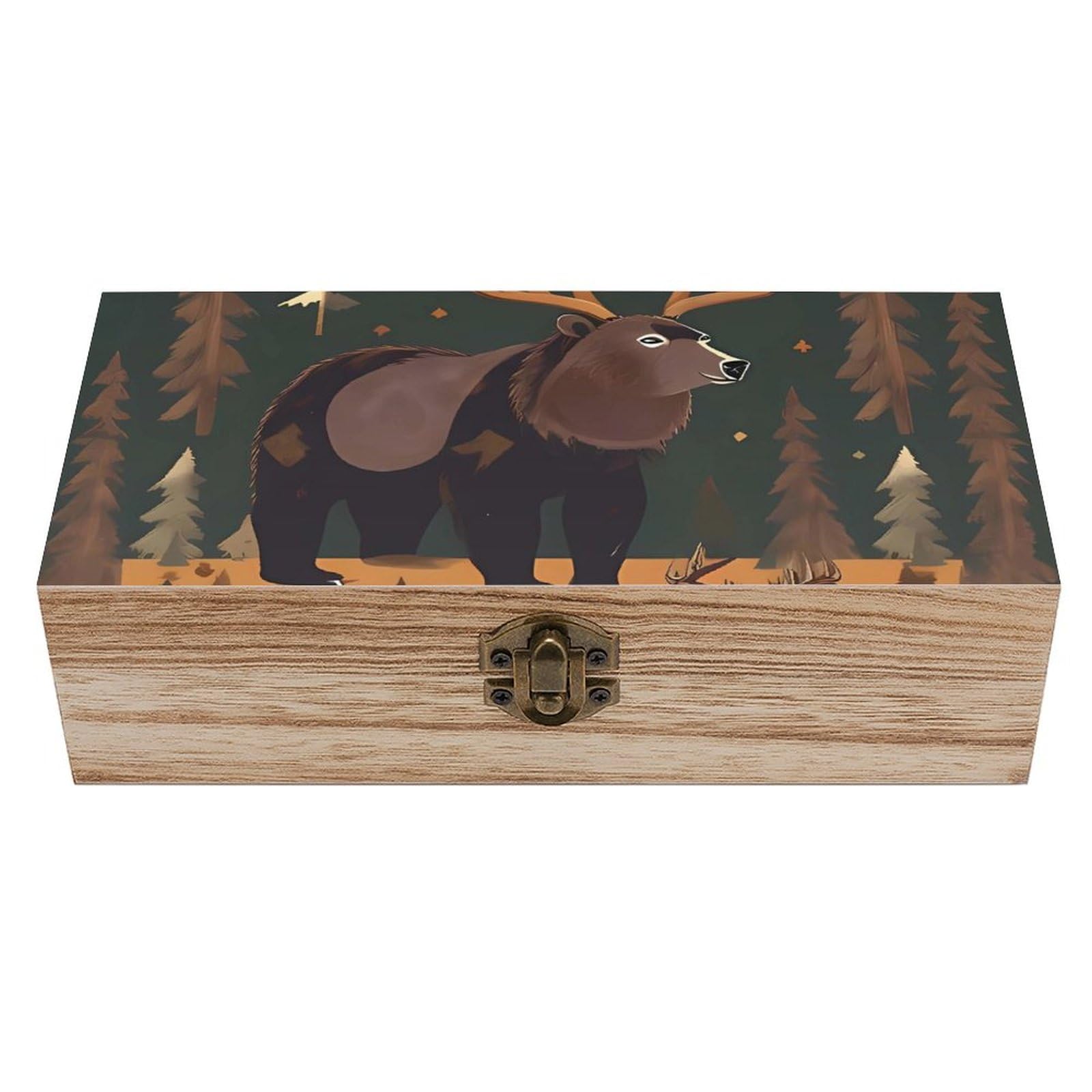 Boîte de rangement en bois cerf pour ne plus perdre vos bijoux et souvenirs précieux