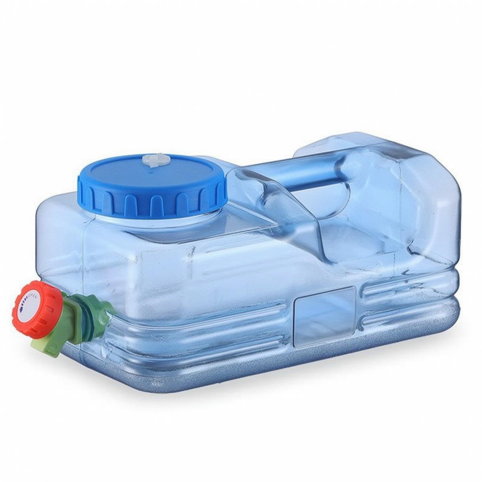 Water Container with Faucet Translucent Water Storage Bucket Compact for Campers, Journeyers, Camping, Road Trips, Picnics 5.5L-image-30