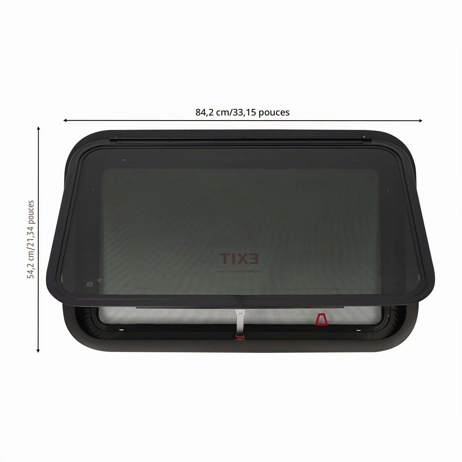 Fenêtre de camping-car Fenêtre d'évacuation de camping-car | Fenêtre de VR | Fenêtre d'urgence pour camping-car, Fenêtre polyvalente pour camping-car avec barre de support pour VR, Camping-car