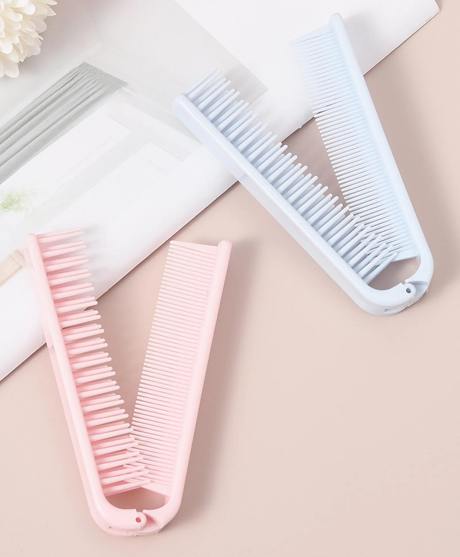 Nibbler Foldable Travel Comb – Portable Hair Comb for Detangling, Scalp Massage & Anti-Static Styling (Pack 2)-picture-19