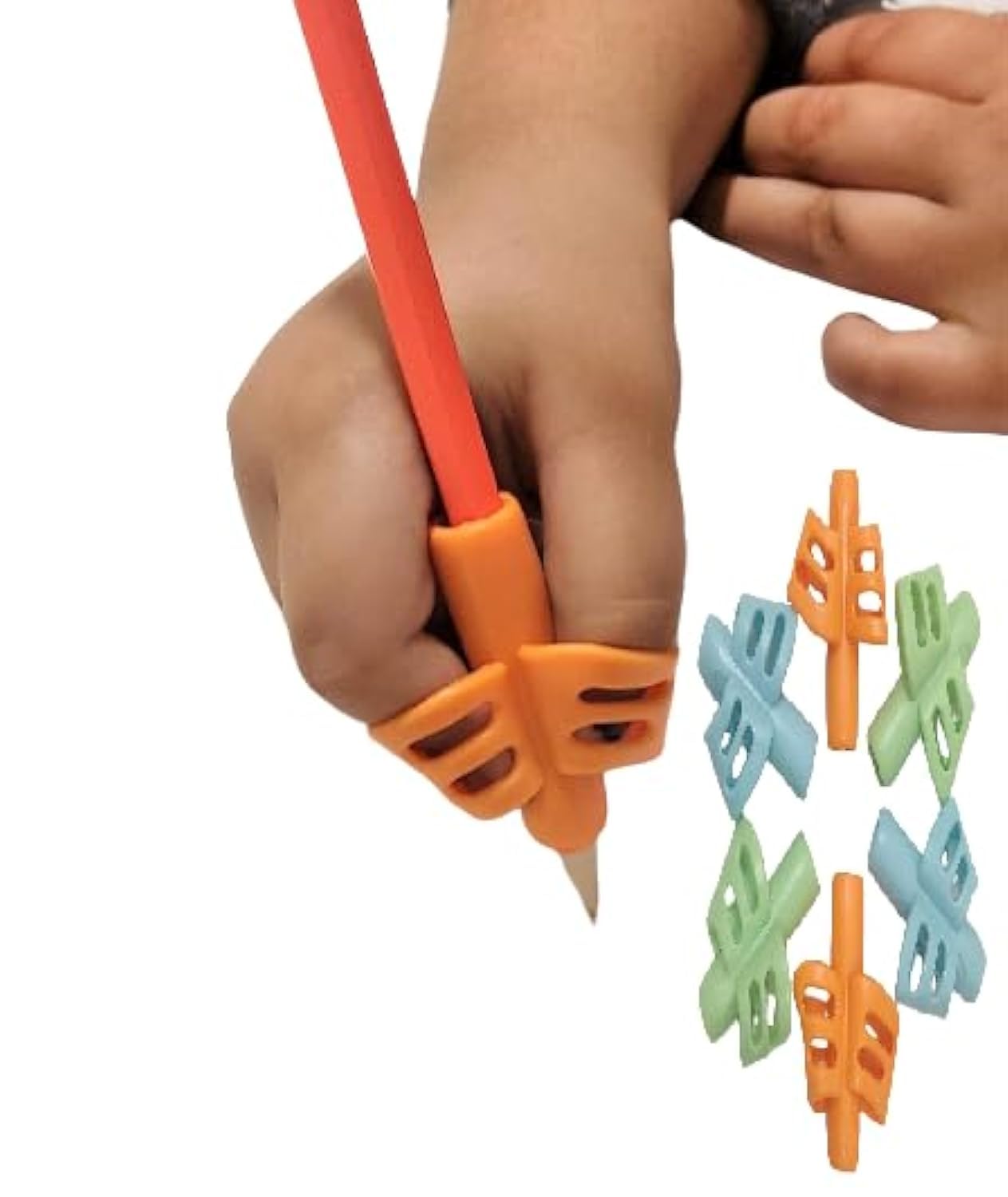 ZUA AyZu® [6 pcs ] Ergonomic Pencil Grip Kids Handwriting Posture Correction Trainer Holder Adorable Soft Silicon Gripper for Pre School Children and Students in Special Need Assorted Colours