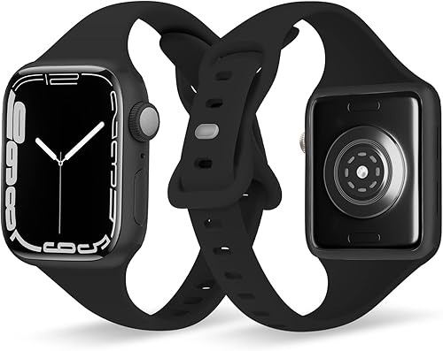 Miniatura 1 de ORIbox Compatible con correas de Apple Watch de 1.772 in, 1.732 in, 1.654 in, correa deportiva de silicona suave para iWatch Series SE 8, 7, 6, 5,