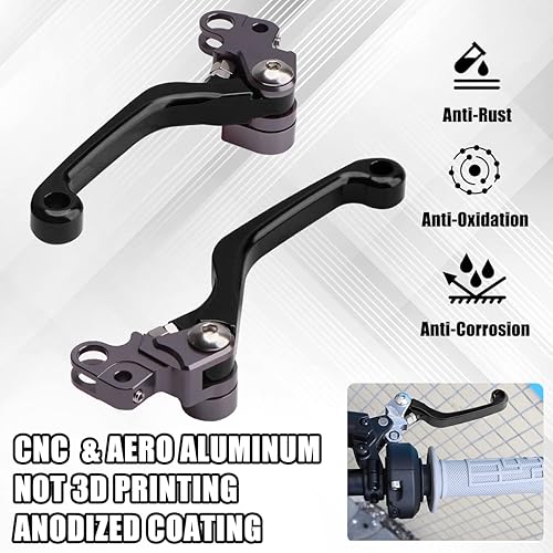 Miniatura 5 de URLWALL Palanca de embrague para moto de tierra, palanca de freno pivotante ajustable para Sur Ron Light Bee Segway X260 X160, 6061 Juego de palanca