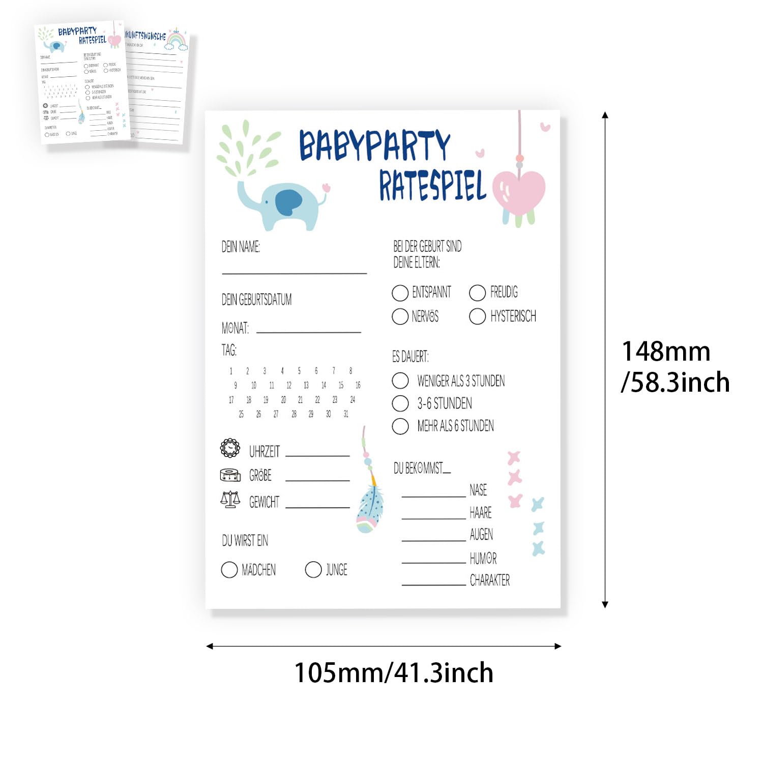 Carte da gioco Taboo Baby Shower stampabili - Gioco a download istantaneo per Gender Reveal, Baby Sprinkle - PDF - Italia