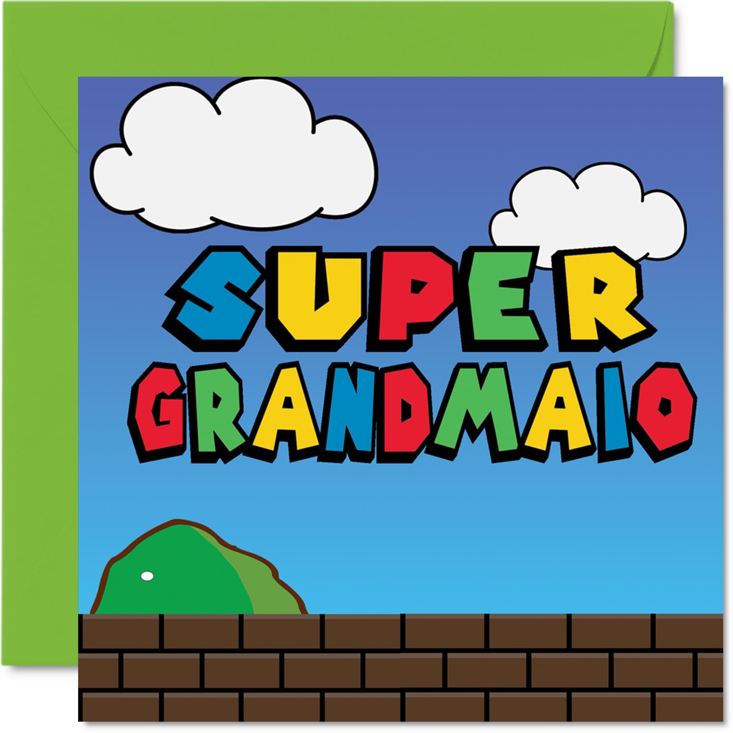 Birthday Cards for Grandma - Super Grandmaio - Funny Happy Birthday Card for Grandma from Grandson Granddaughter, Gran Gifts, 145mm Joke Greeting Cards Women Her