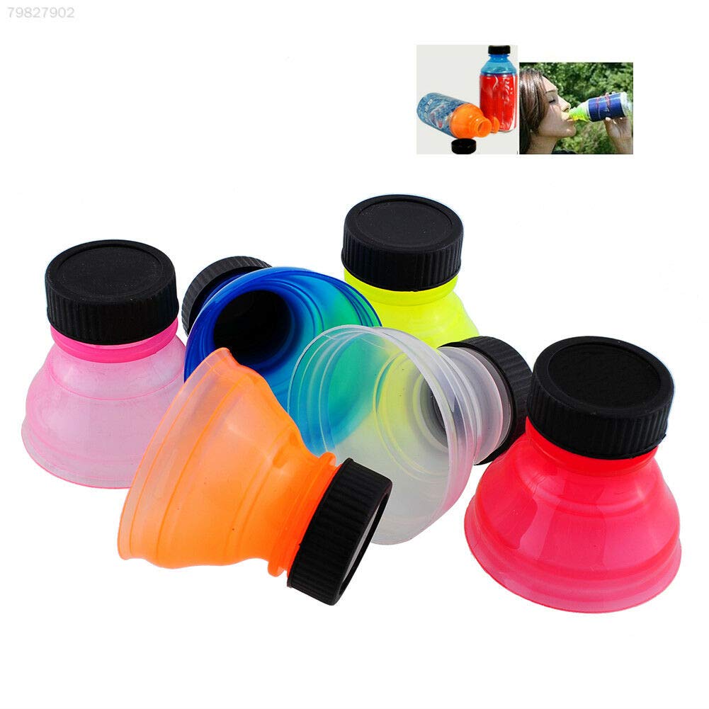 KCHOICE® C98A 9C9D Useful Creative 6Pcs Snap On Tops Can Bottle Caps for Fizz Soda Drink