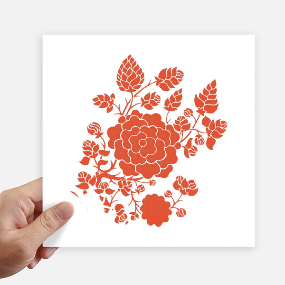 Stickers de rosal rojo de 20cm, adhesivos impermeables para personalizar maleta y moto