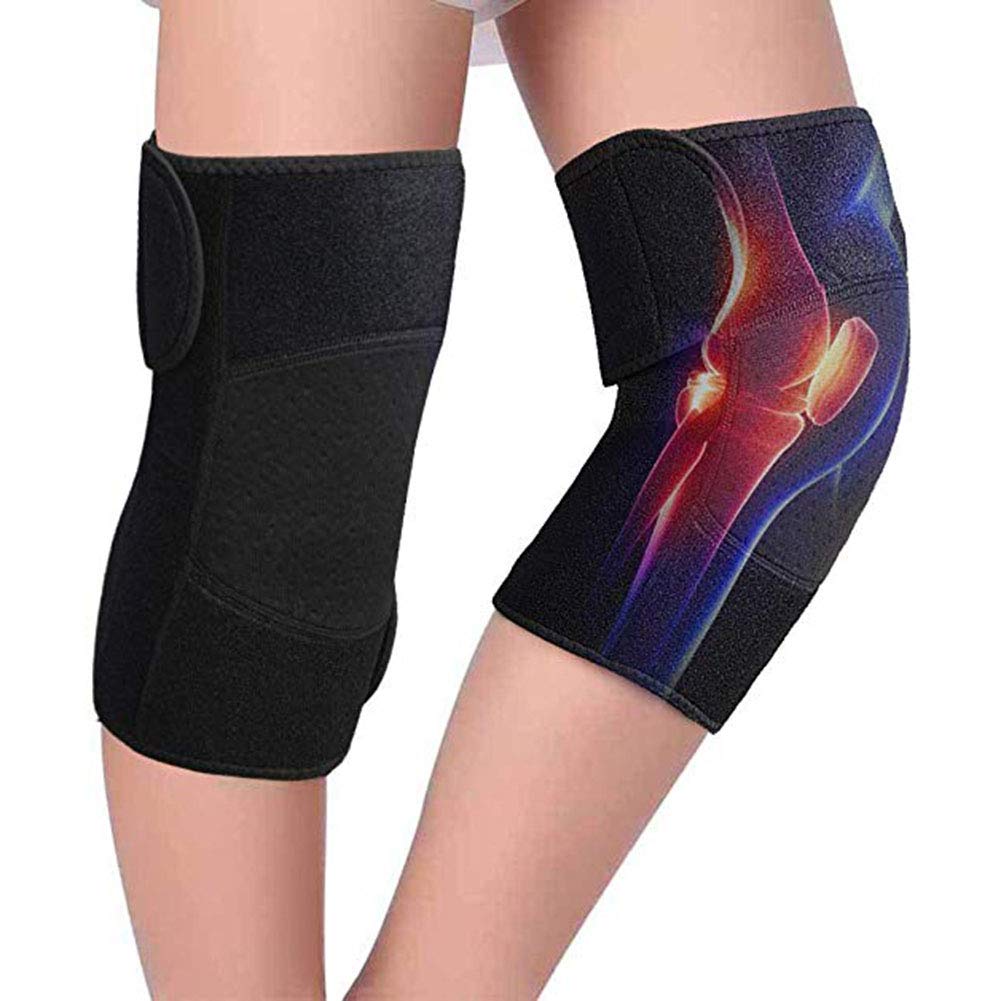 Turmalin-Kniebandage, selbsterhitzende magnetische Kniemanschette mit austauschbaren Wärmepads zur Linderung von Gelenkschmerzen bei Arthritis und zur Genesung nach Verletzungen,Selbstwärmen
