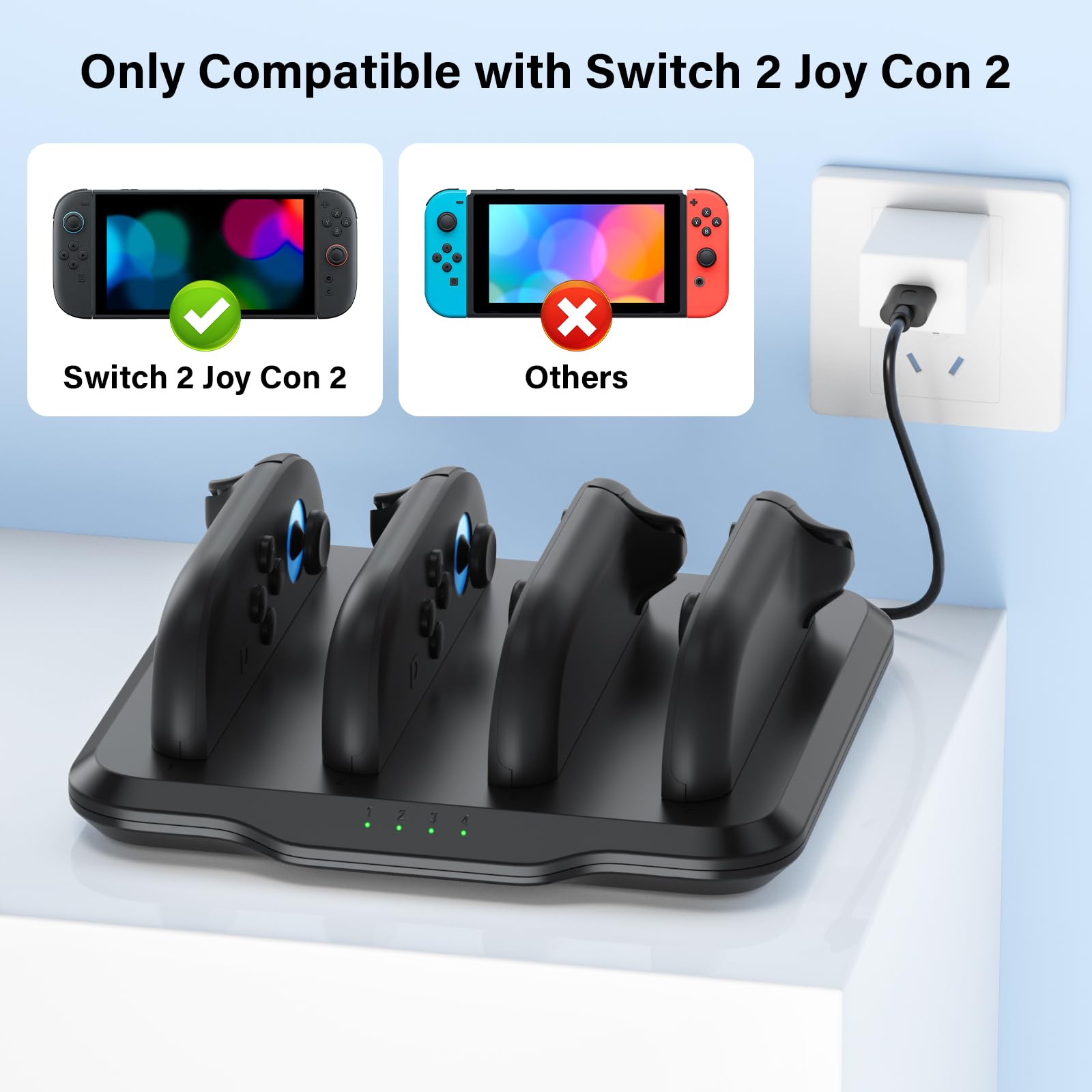 Amazon.co.jp: Joycon Charger Nintendo Switch 2用 4イン1