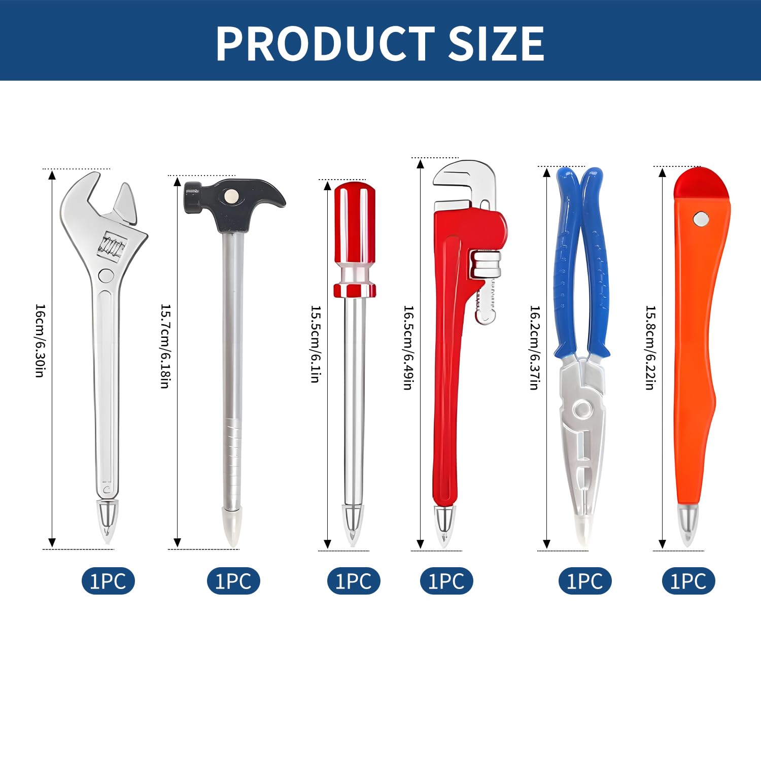 Verazquy 6 Pcs Novelty Tool Pens Set - Image 2