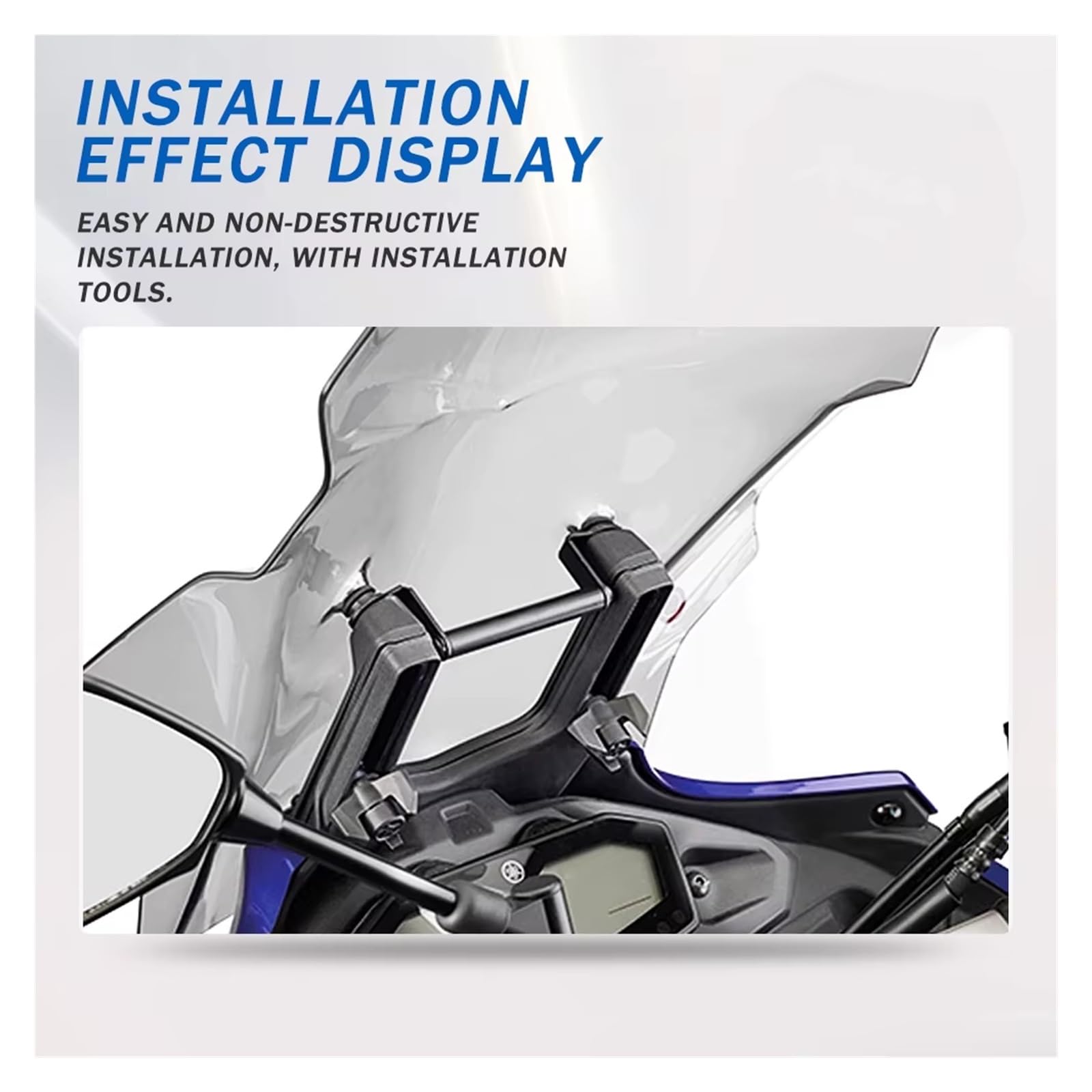 pour Yamaha pour Tracer 700 7 GT 7GT 2023 – 2025 Support De Plaque Navigation GPS pour Téléphone Moto Pare-Brise Support Guidon Moto GPS