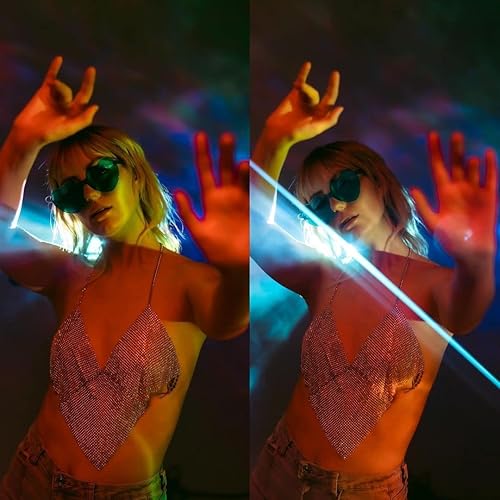 Miniatura 3 de KOGJAERS Filtro de lente prisma 3.228 in Starlight Glare Filter Lente anamórfica efecto de llamarada Filtro de película de filtro (destellos