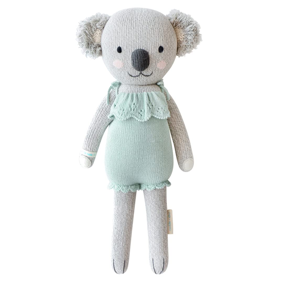 cuddle + kind Claire The Koala (Mint) Doll - Lovingly Handcrafted Dolls for Nursery Decor, Fair Trade Heirloom Quality Stuffed Animals for Girls & Boys, 1 Doll = 10 Meals