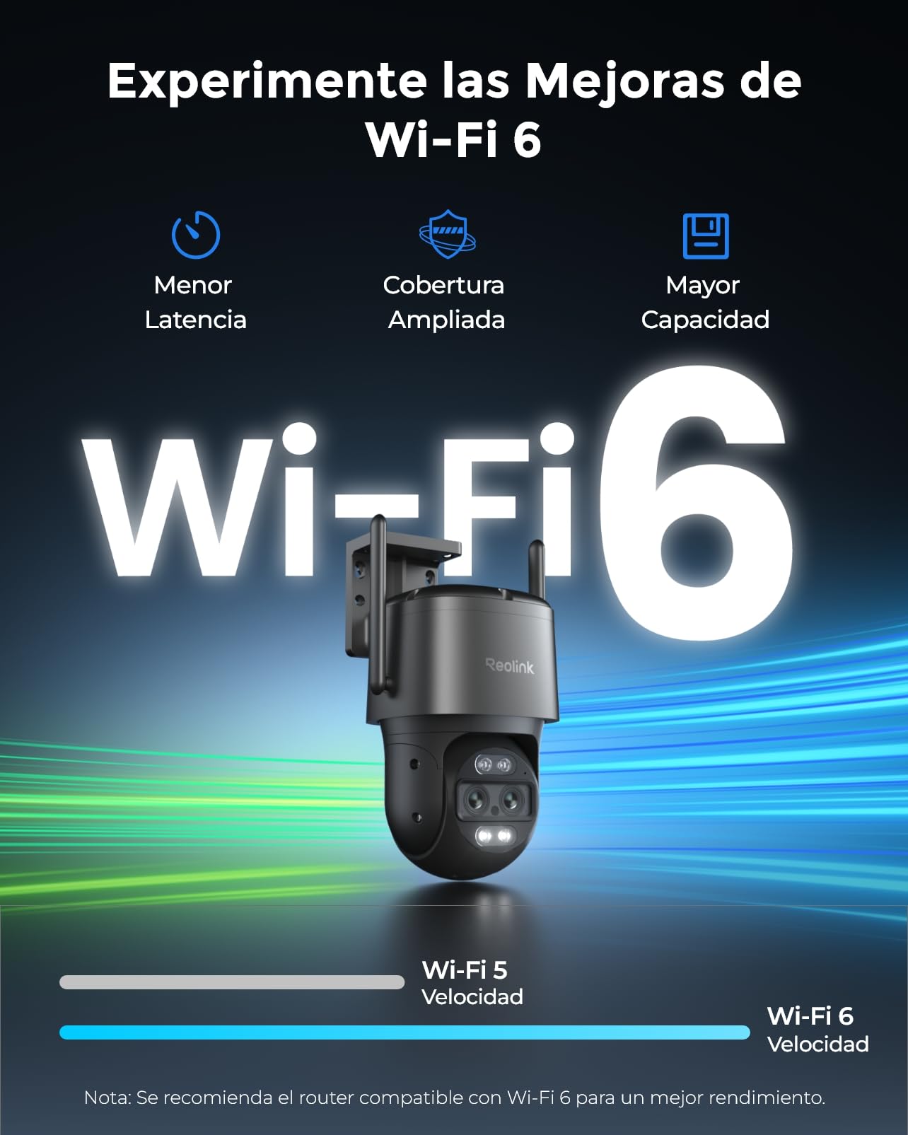 Reolink 4K Wi-Fi 6 PTZ Camara Vigilancia WiFi Exterior con Doble Lente, Zoom Híbrido 6X, Detección de Personas/Vehículos/Animales, Seguimiento Automático, Visión Nocturna en Color, TrackMix WiFi Gris