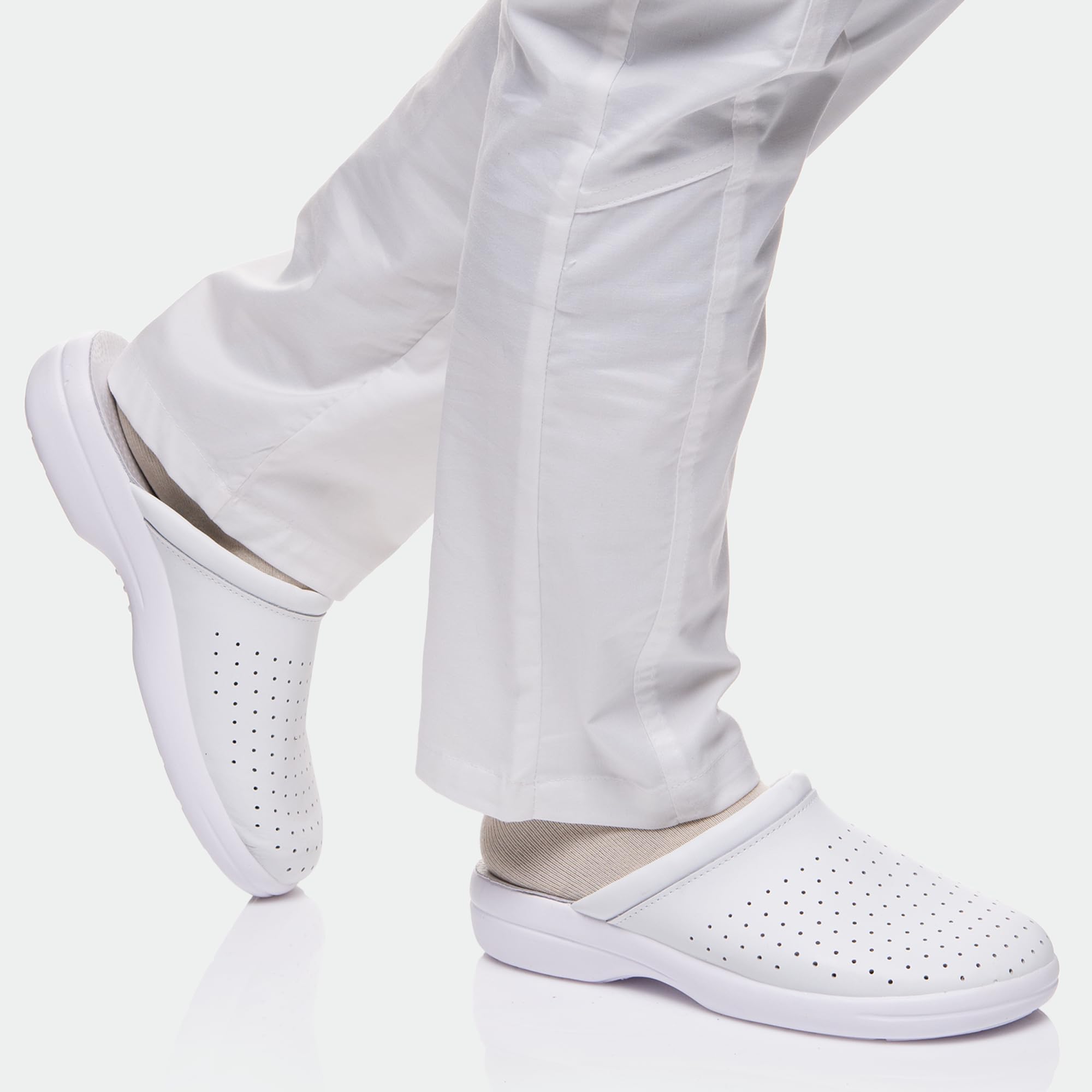 B-well Elastic Femme Medical Sabot Femme Infirmière Sabot Femme et Homme Soins Antistatique Tailles 35-46