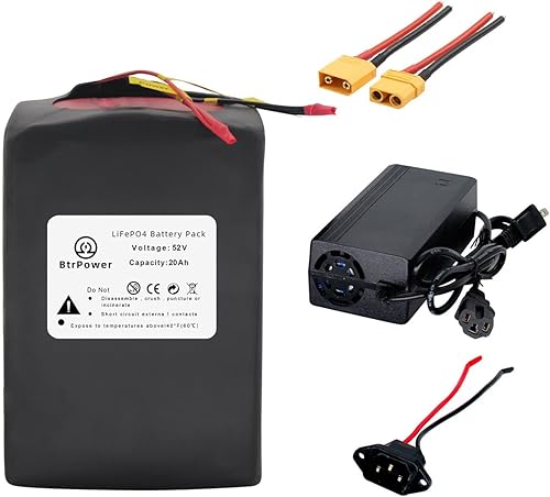 Ebike - Batería de 48 V, 52 V, 60 A, 72 V, 10 AH, 18 AH, 20 AH, 30 AH, 50 AH, 50 A, 50 A, 80 A, BMS para motor de 300 W-4500 W