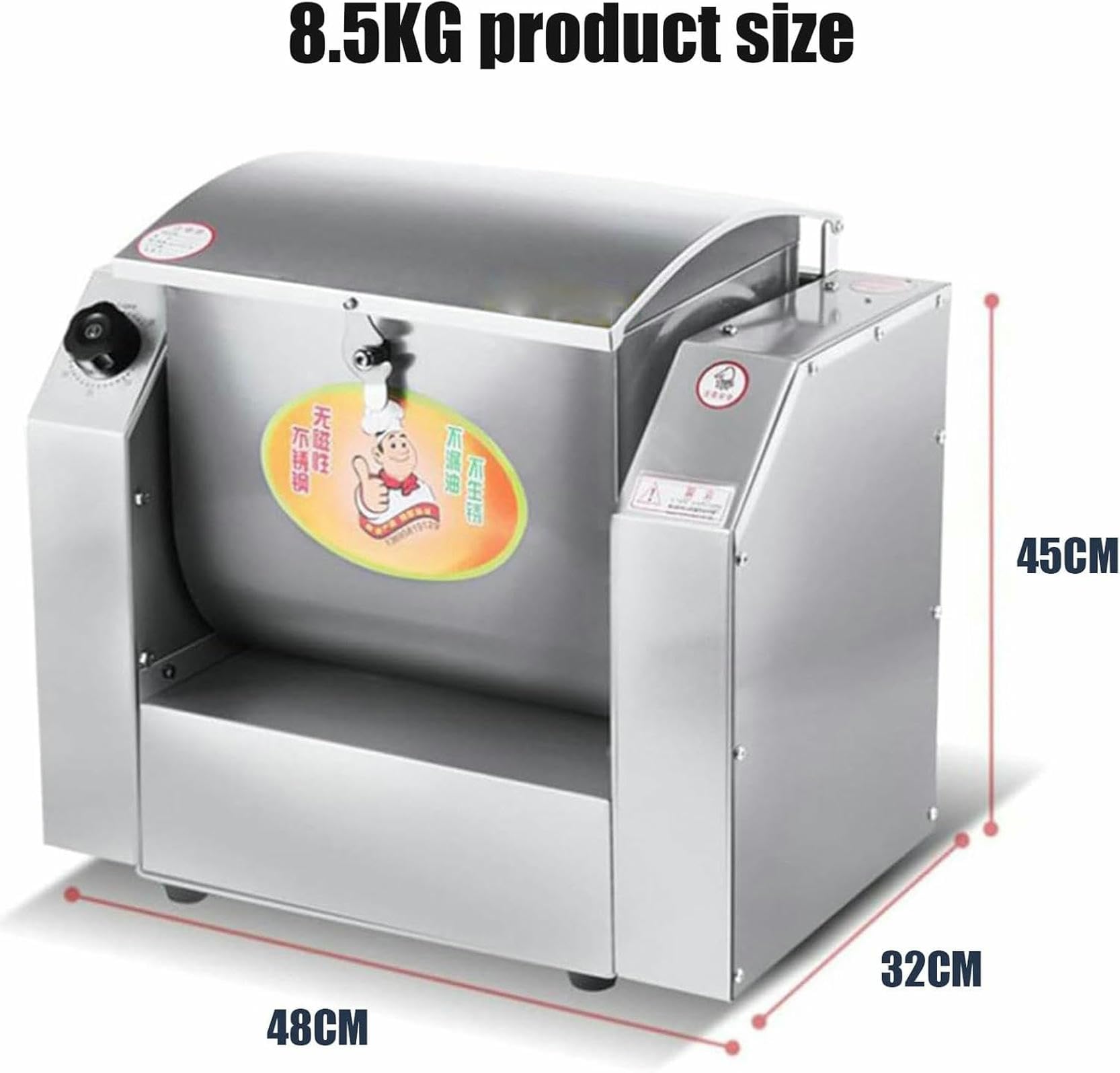 Impieno Commerciale, Saggio di Farina, Stampante Elettrico, Pianta di Farina in Acciaio Inossidabile Automatico 100 kg/h, Frullatore Alimentare Commerciale Versatile