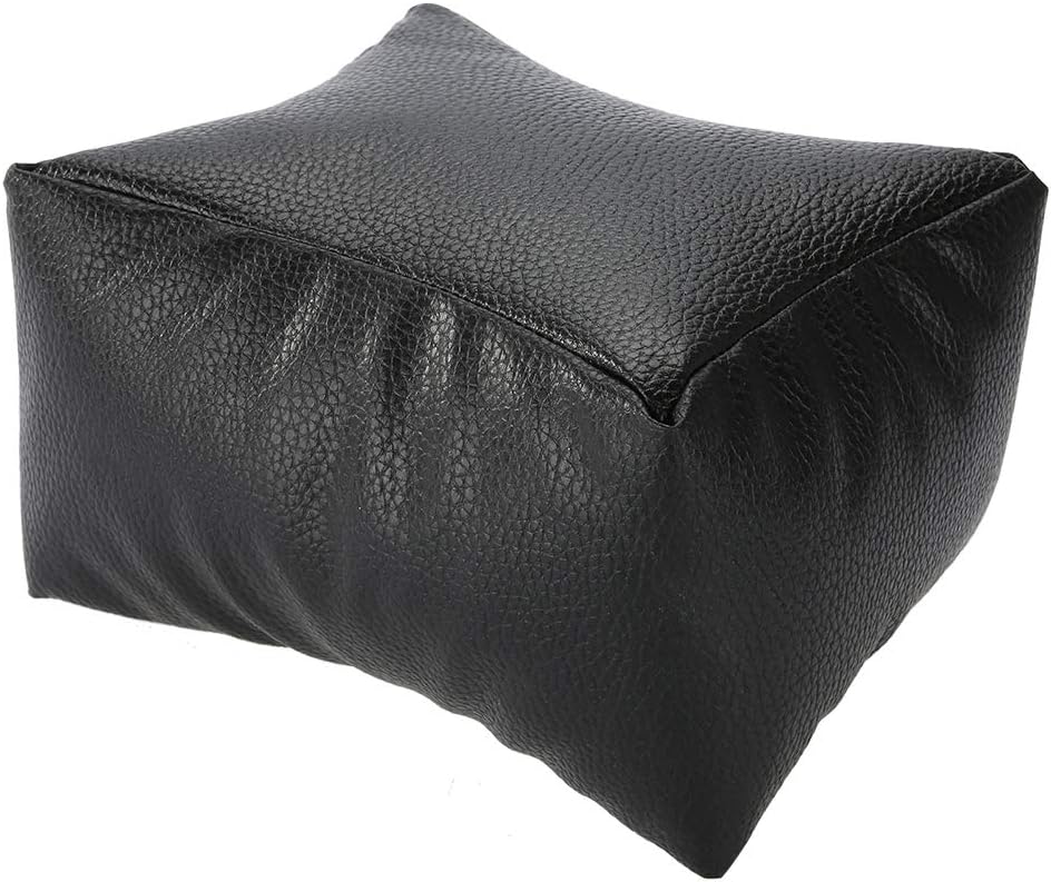 ANGGREK Soft PU Hand Rest Cushion Pillow Nail Art Table Hand and Foot Pillow Arm Rest Salon Manicure Nail Care Pillow Arm Rest Holder (Black)