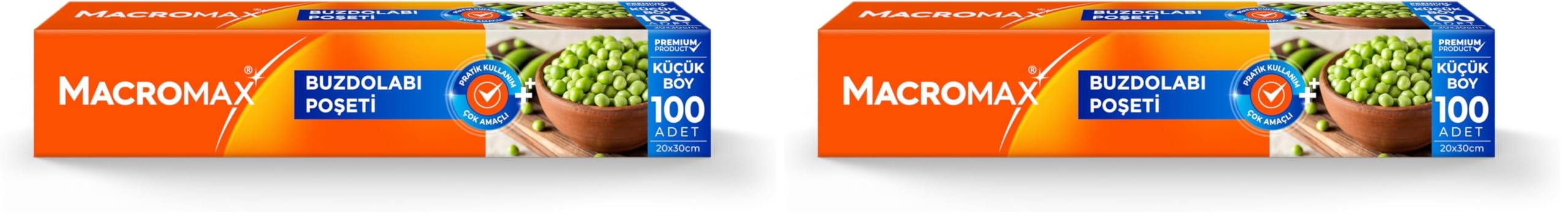 Macromax Küçük Boy Buzdolabı Poşeti 100lü (2 paketi)