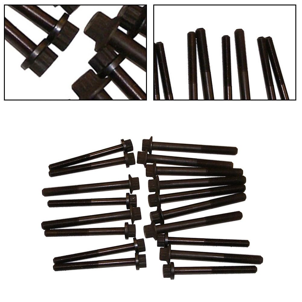 Set di bulloni per testa cilindri Ford Ranger Pickup e Mazda B2500 2.5TD - Acciaio al carbonio ad alta resistenza, trattato termicamente, resistente alla corrosione, sostituzione diretta per