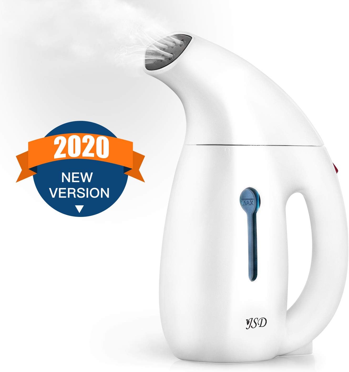 JSD Clothes Steamer, Handheld Travel Garment Steamer for Clothes,7 in 1 Portable Fabric Hand Steamer with 180 ML Water Tank Quick Heating for Household Holiday and Business Trip,White