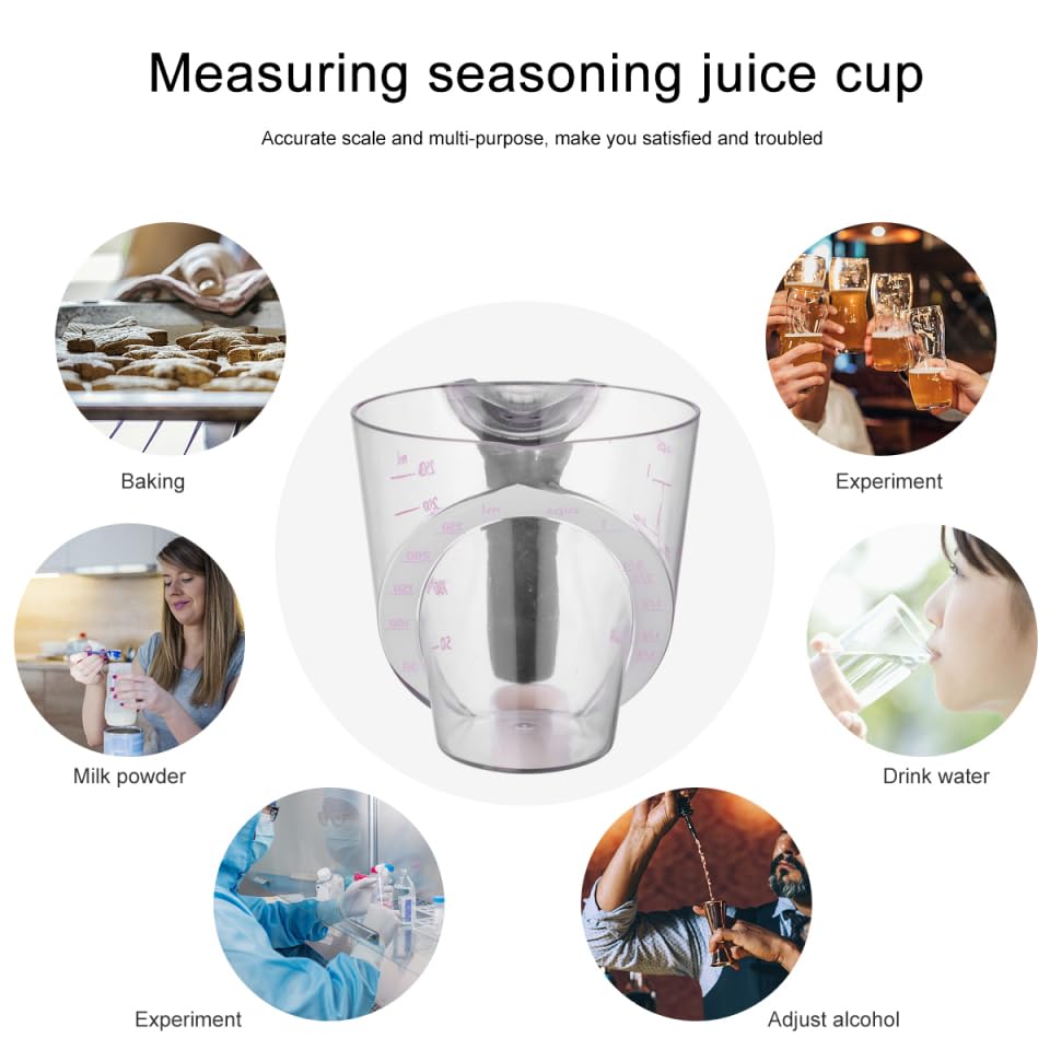 Vaso medidor plástico de 1 taza 250 ml con asa miniatura 6