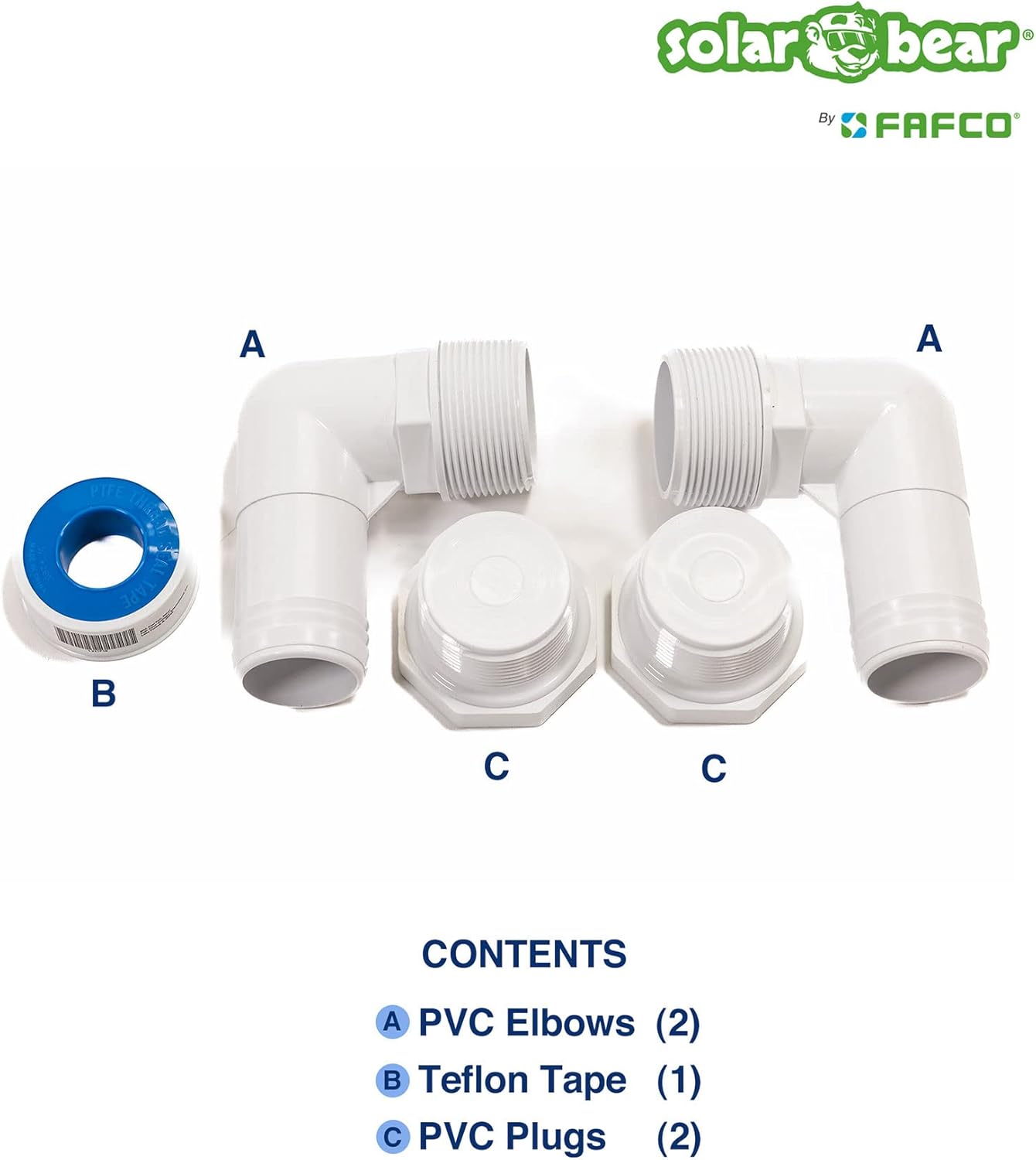 FAFCO Starter Kit for Above-Ground Pool Solar Heating Panels - Fits The Solar Bear and Solar Cub Panel Systems (Sold Separately)