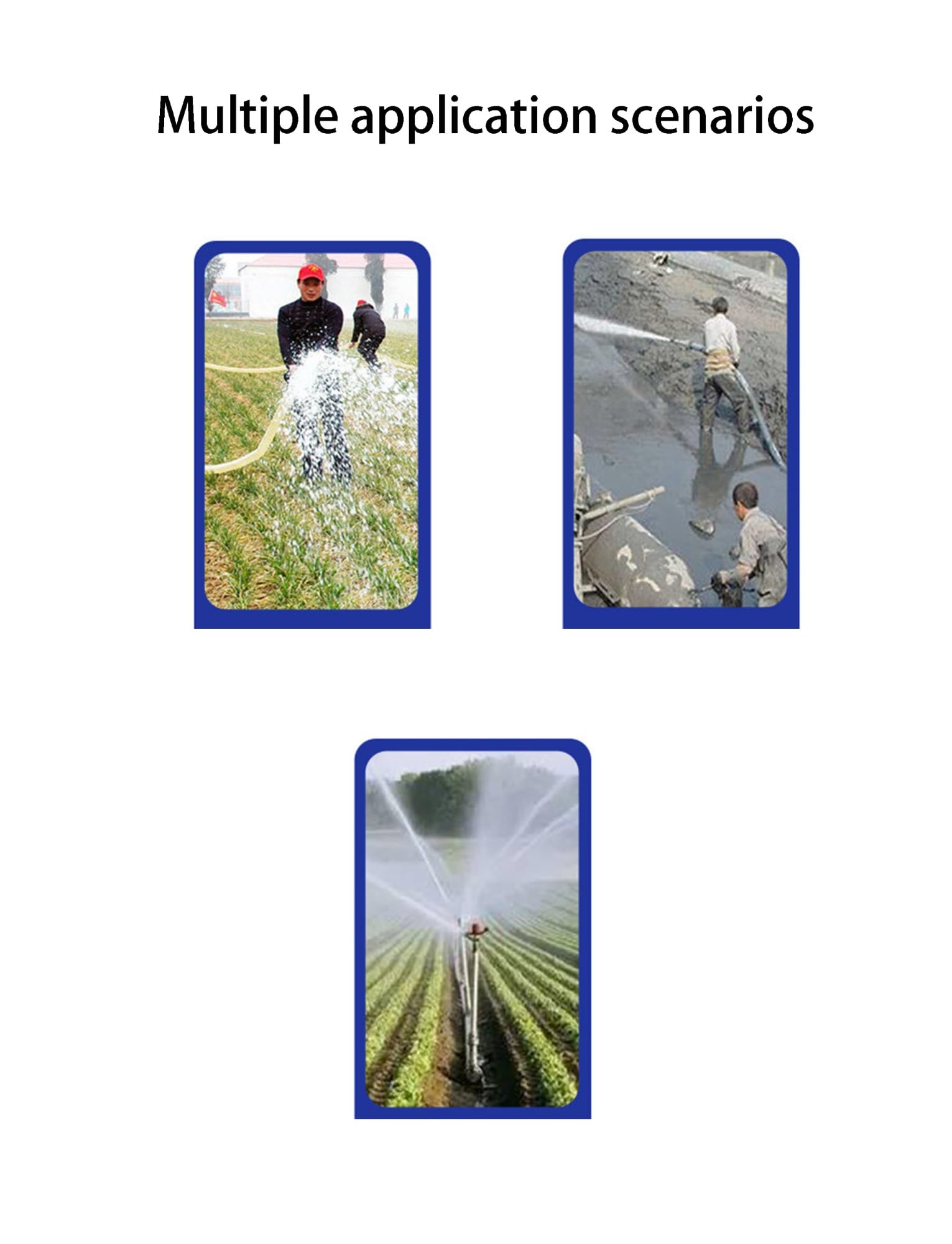 Manguera de agua plana, manguera de riego doméstica, for transferencia de agua al aire libre, riego de jardines y drenaje de piscinas(1.5 Inchesx98 Feet)