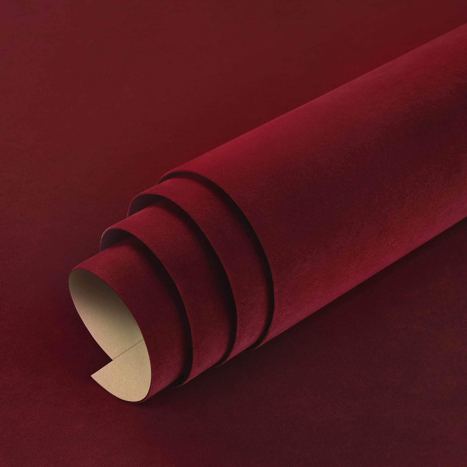 Papier peint autocollant en velours marron 40x602cm pour deco cuisine et renovation meuble