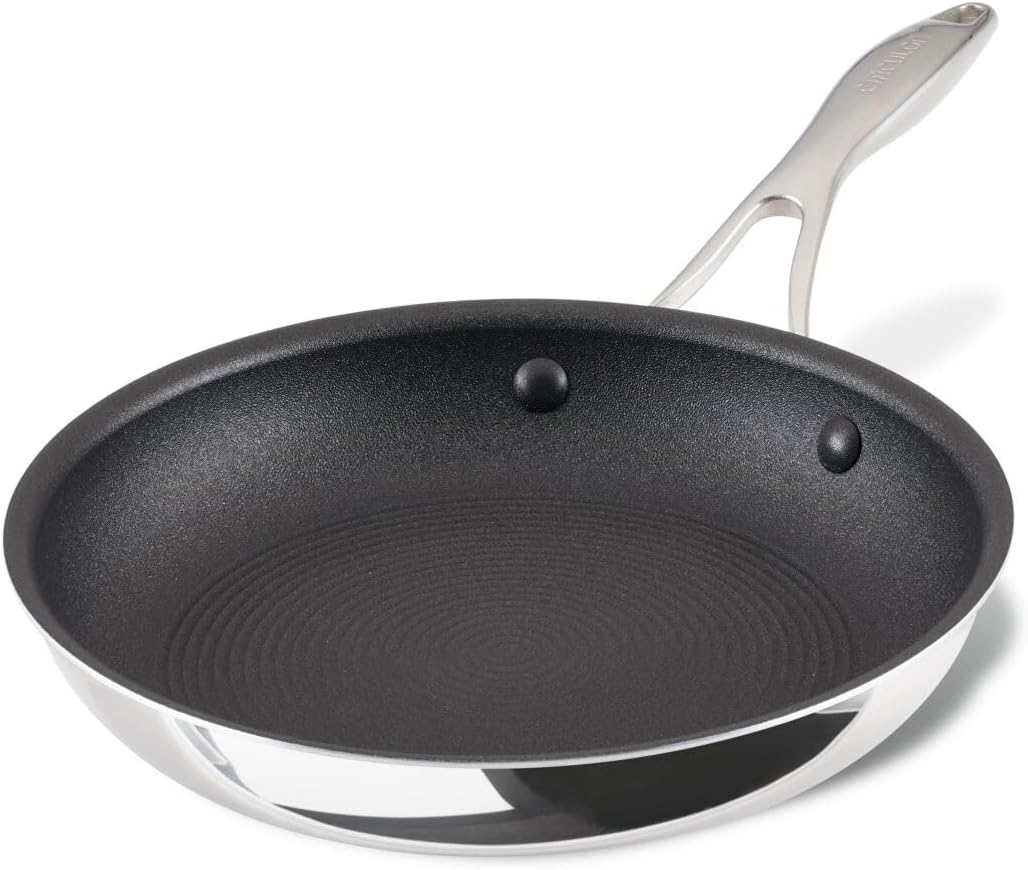 Circulon Scratch Defense Stainless Steel Frying Pan with Extreme Non Stick: 22cm Induction Frying Pan, All Hob Suitable