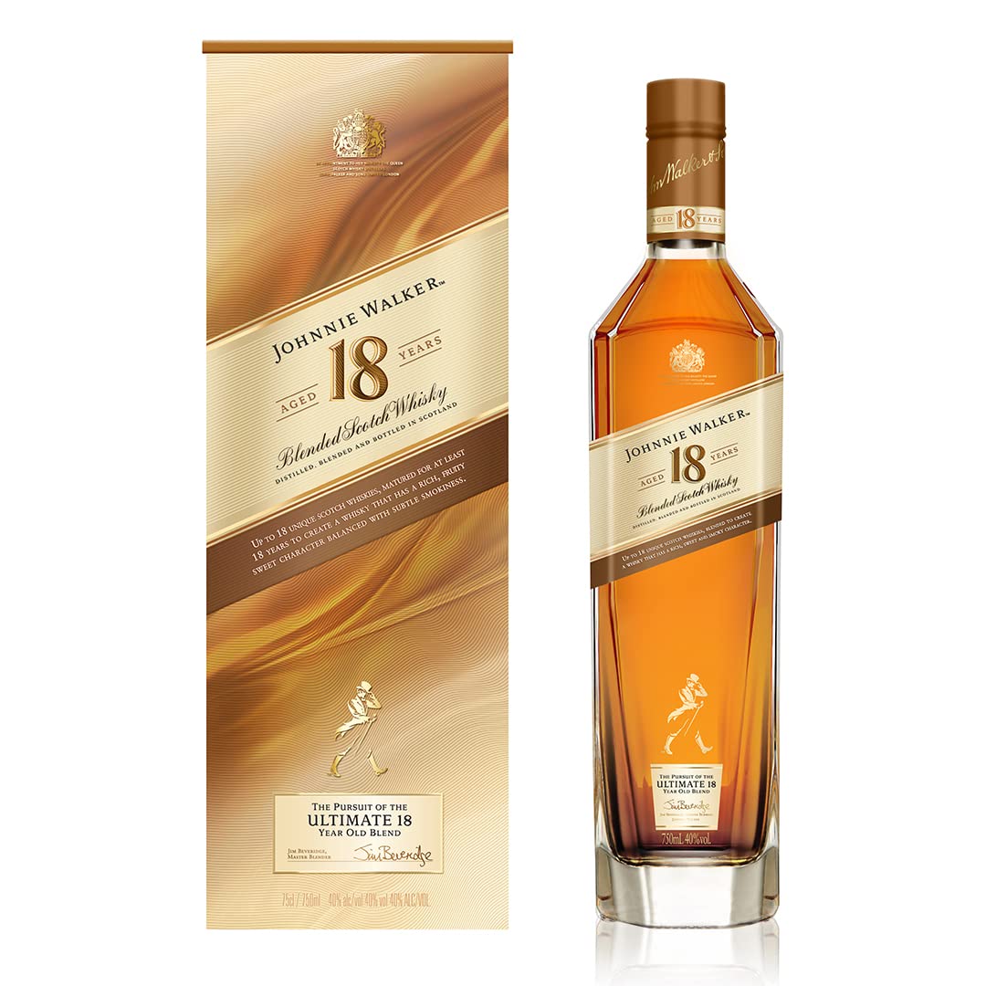 Johnnie Walker Blended Scotch Whisky, 18 Anni, 70 cl : Amazon.it