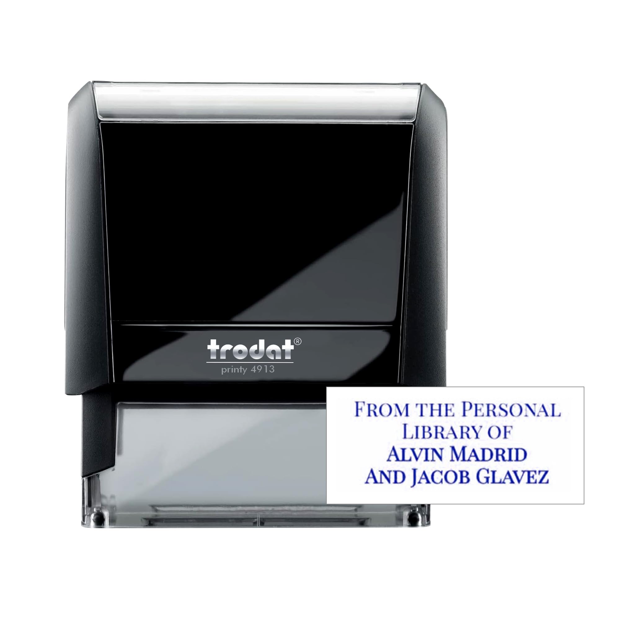 Trodat 4913 Custom Self-Inking Personalized Return Address Stamp - Customizable Up to 5 Lines of Text -Refillable Customized Address Rubber Stamp,