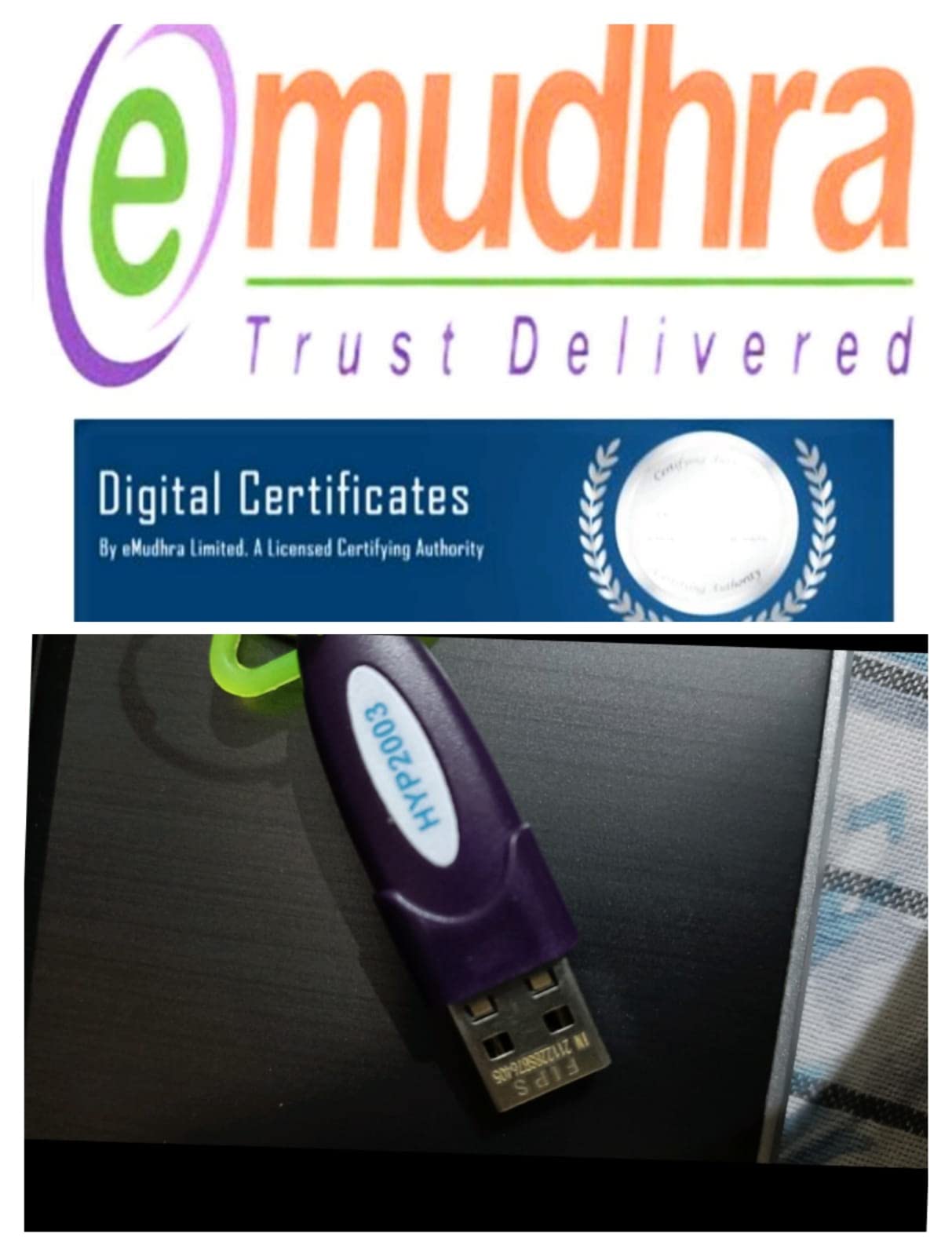 emudhra Class 3 Digital Signature Certificate (Dsc), 2 Years Validity, With Epass 2003 Token (B089611NVC) Amazon Price History, Amazon Price Tracker
