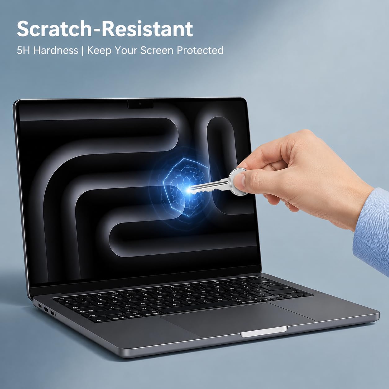 Confezione da 2 pellicole protettive antiriflesso opache per MacBook Pro 2023 da 14 pollici (chip M3/M3 Pro/M3 Max), antiriflesso e antigraffio, durezza 5H (trasparente opaco)