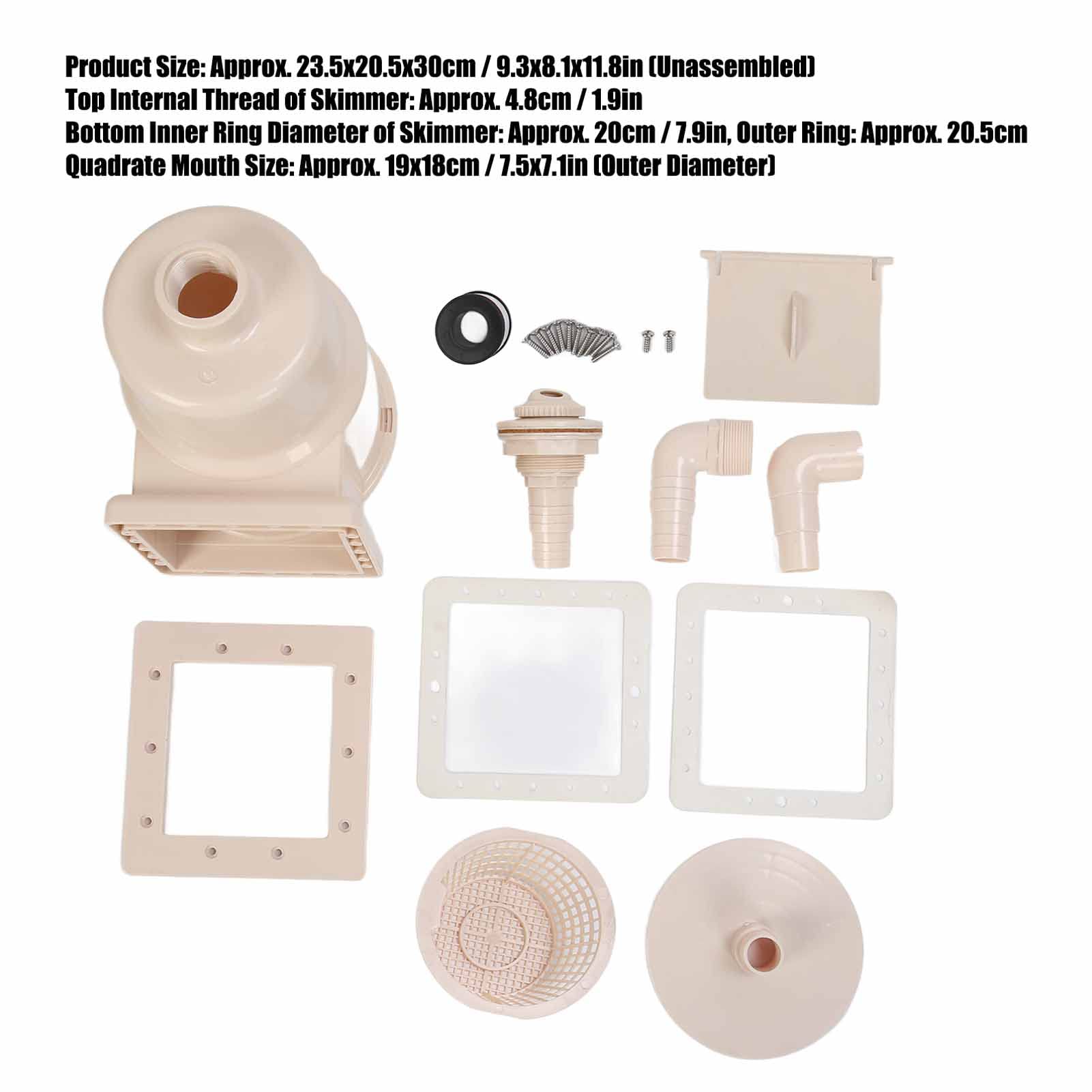 Skimmer para Piscina, 1,5 Pulgadas, Drenaje pequeño para Piscina, Accesorios para Piscina