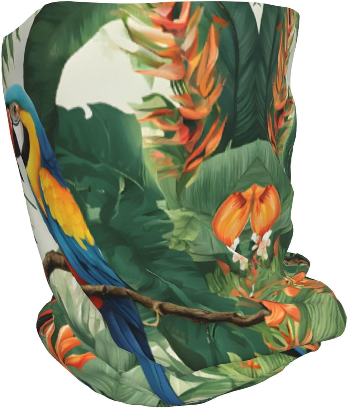 (Macaw and Toucan Perching of Rainforests) Multi-Functional Convertible Brimless Hat for Daily Outdoor Travel Use -