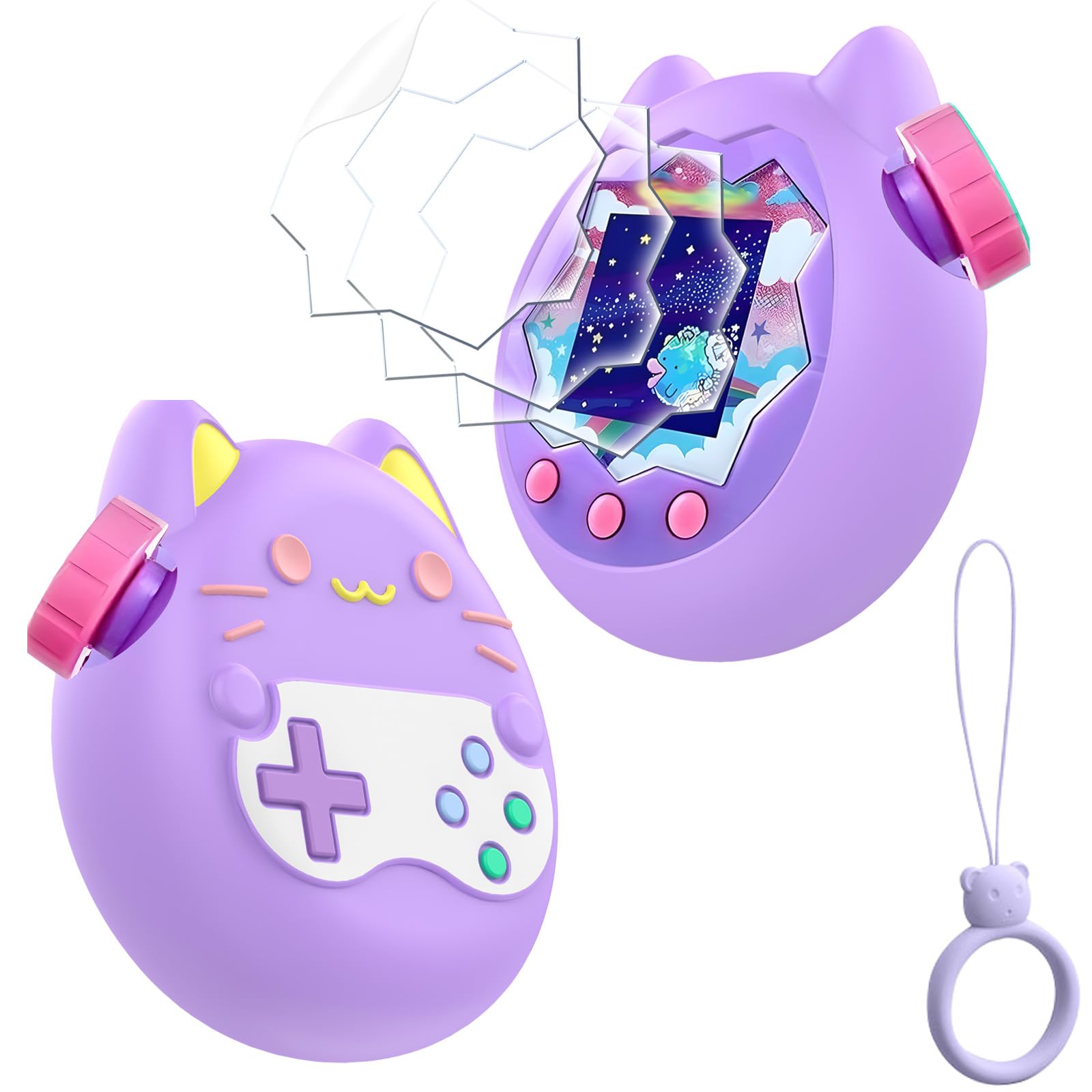Amazon.co.jp: 【保護ケース×1、保護フィルム×3，】Tamagotchi