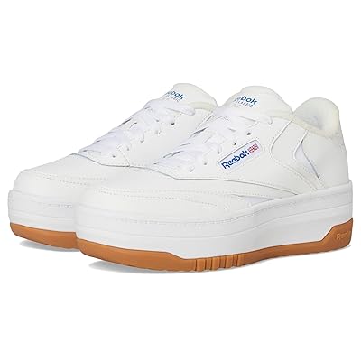 Reebok Kids Club C Extra (Big Kid) Girls Shoes White/White/Vector Blue