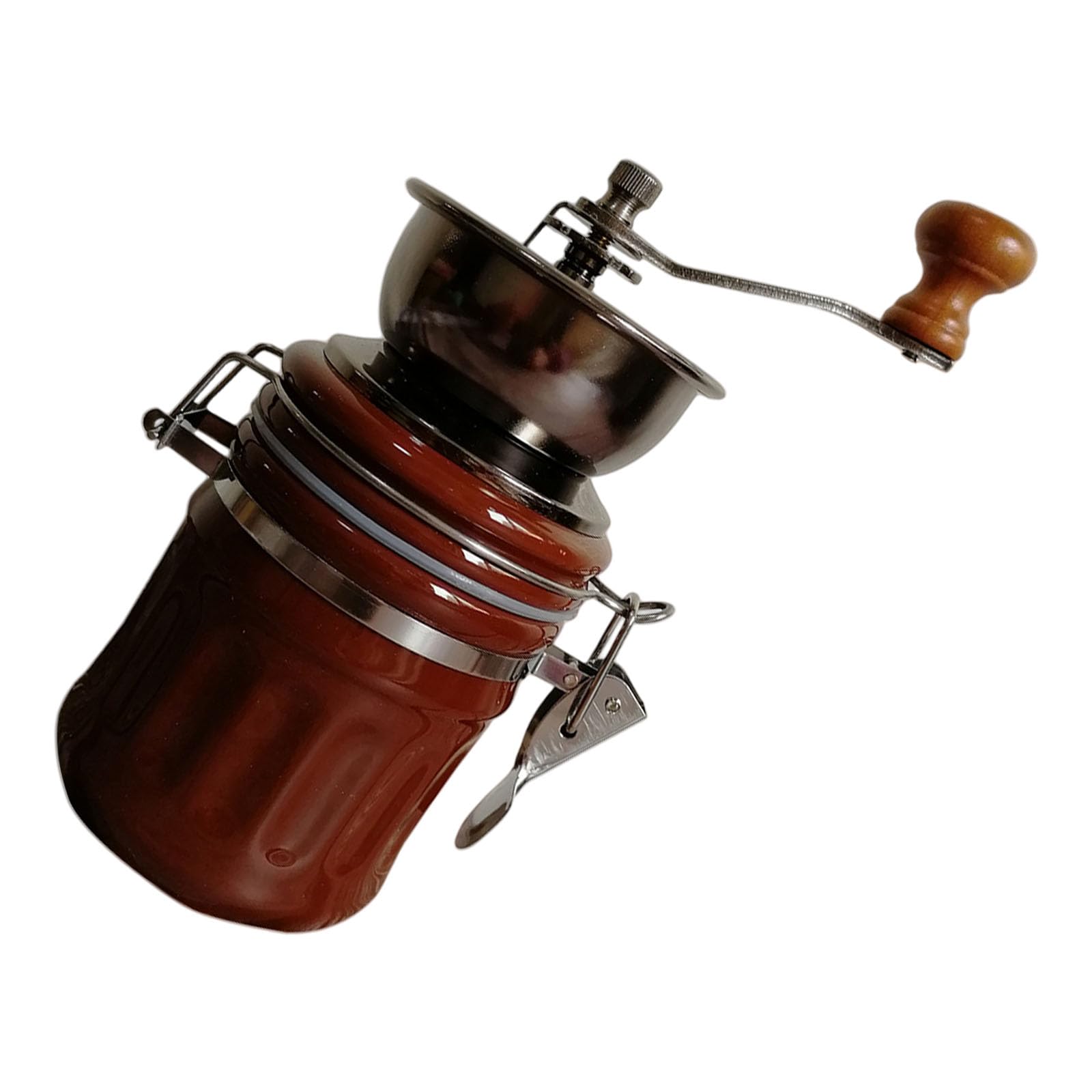 TEMOOUES Manual Coffee Grinder with Adjustable Setting Coffee Mill for Distinctive Brewing At Any Location Wooden Grinder