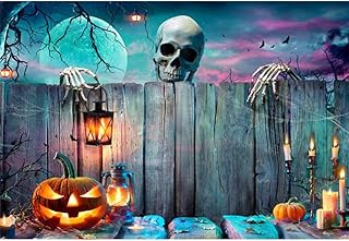 Qinunipoto 背景布 ハロウィン 頭を突き出しのどくろ Halloween ハロウィーン 1.8x1.2m ハロウィンパーティーの飾り コスプレの背景 ハロウィン祝い記念写真 ポリエステル製 写真撮影 backdrop background 撮影背景 撮影シート 記念写真 背景紙 写真スタジオ