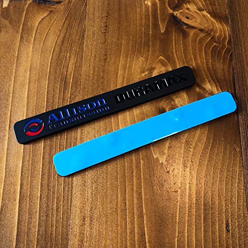 Image of PAIR DURAMAX DIESEL /ALLISON TRANSMISSION EMBLEMS REPLACEMENT FOR SILVERADO /SIERRA 2500 3500 (Blue /Black)