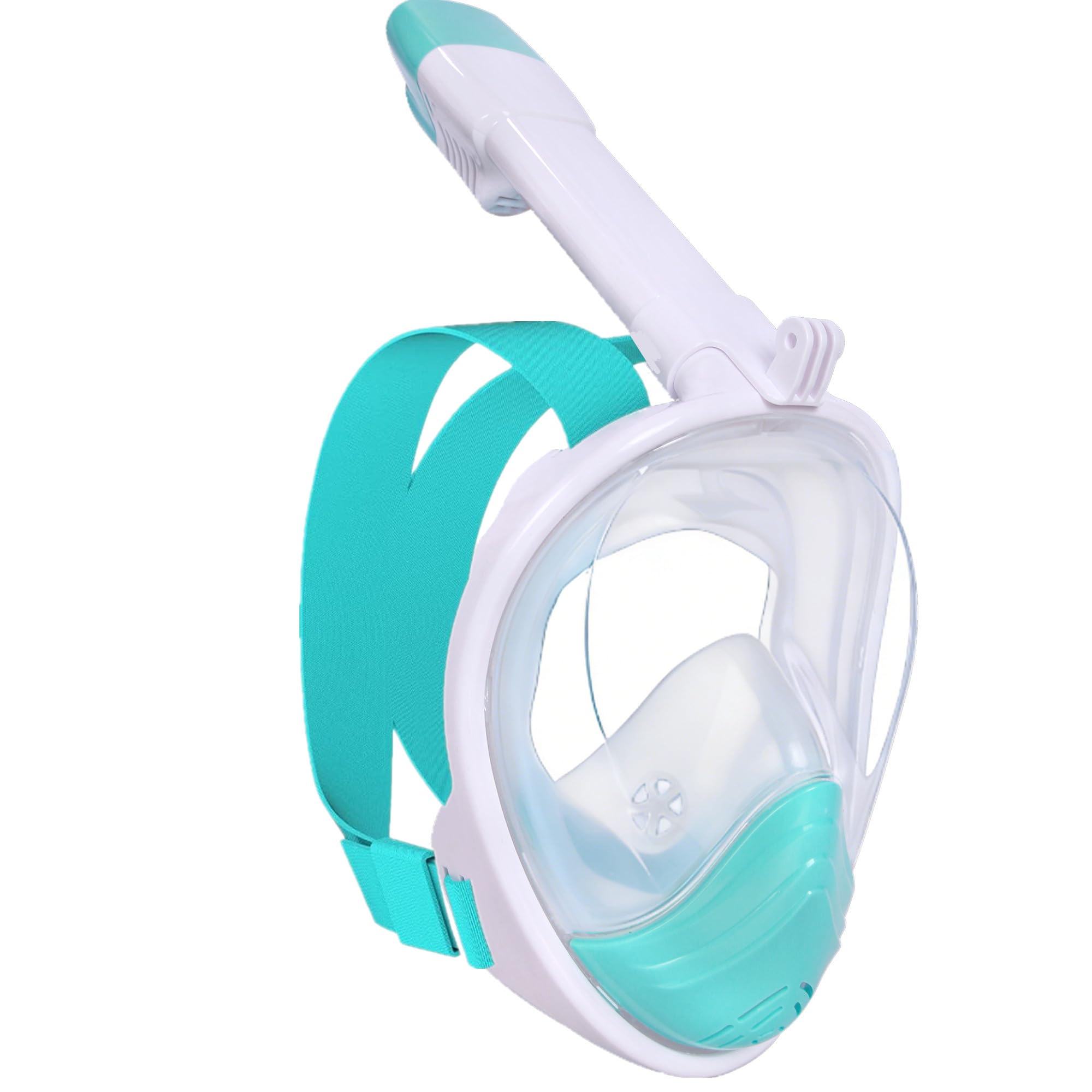 Schnorchelmaske, Tauchmaske,Schnorchel Vollmaske Anti-Fog Anti-Leck,180° Sichtfeld mit Sportkameras Kompatible Taucherbrilie für Erwachsene und Kinder