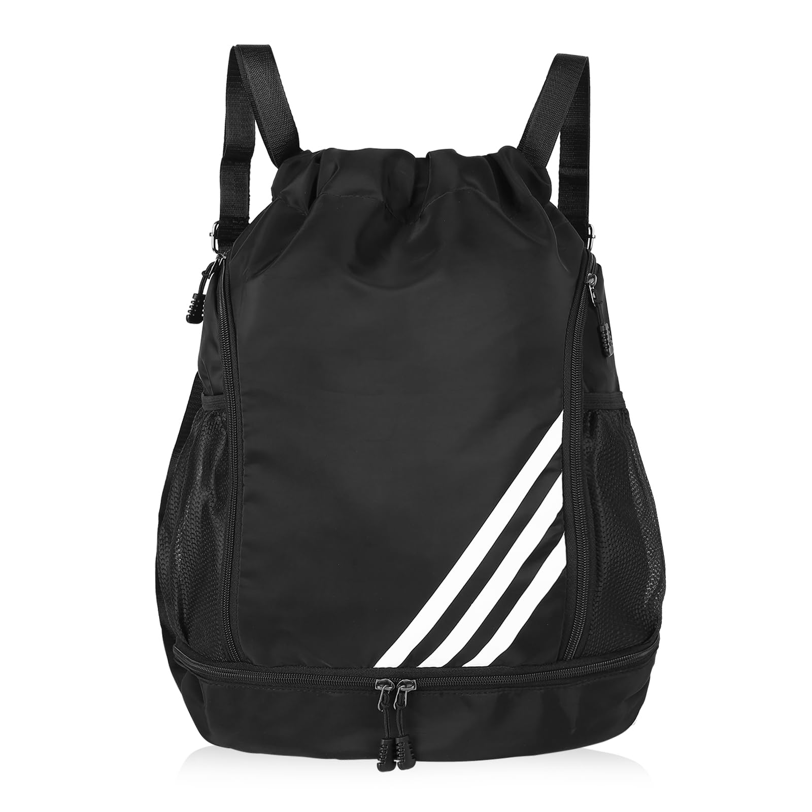 AIOUHMYM Drawstring Backpack, Drawstring Gym Bags, Football Boot Bags, Sports Backpack for Men Women, Large Waterproof Gym Swimming PE Bag Sackpack for Adults Boys Girls Travel School Sports Beach