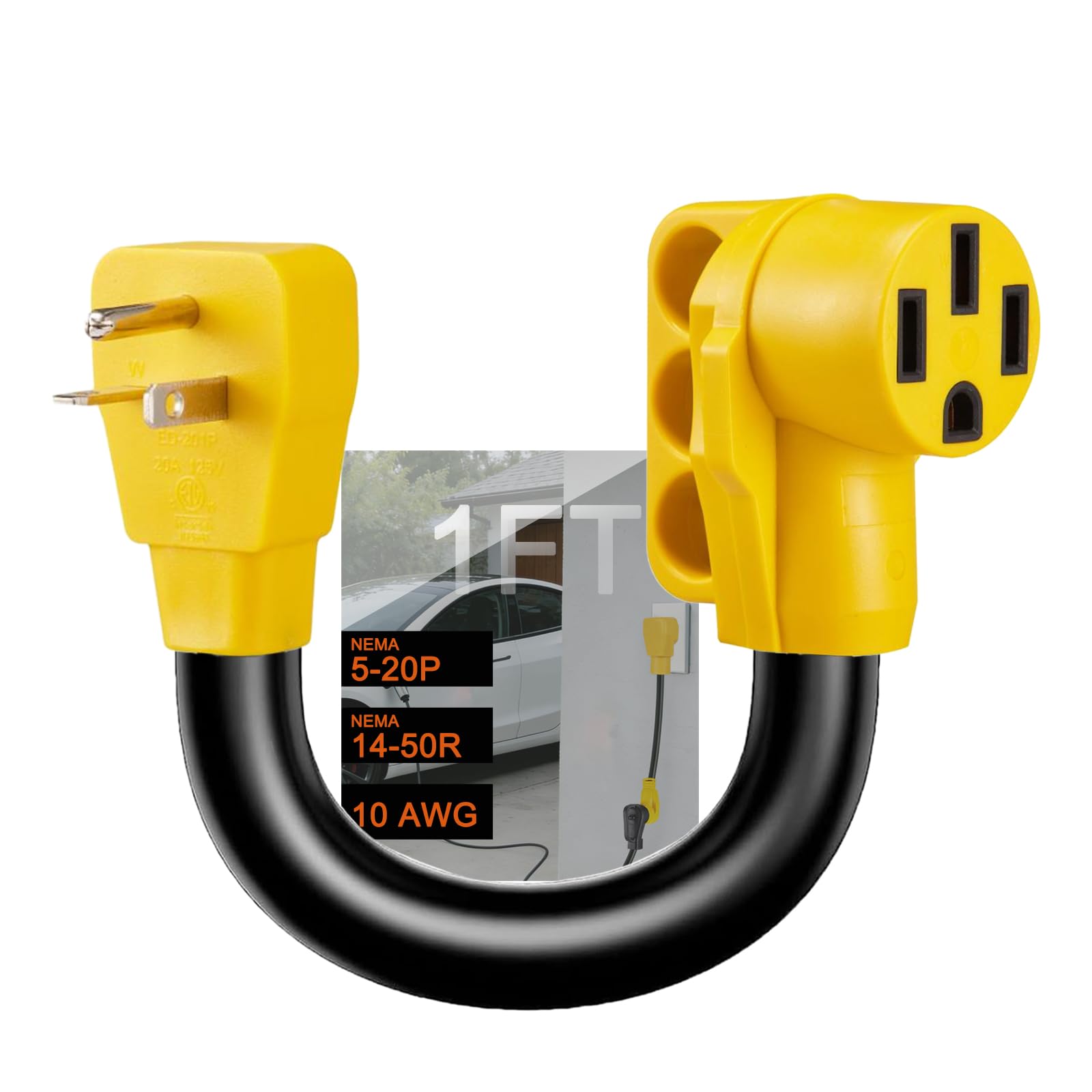 Amazon.co.jp: Suplevel EV充電器アダプターコード NEMA 5-20P~14-50R 