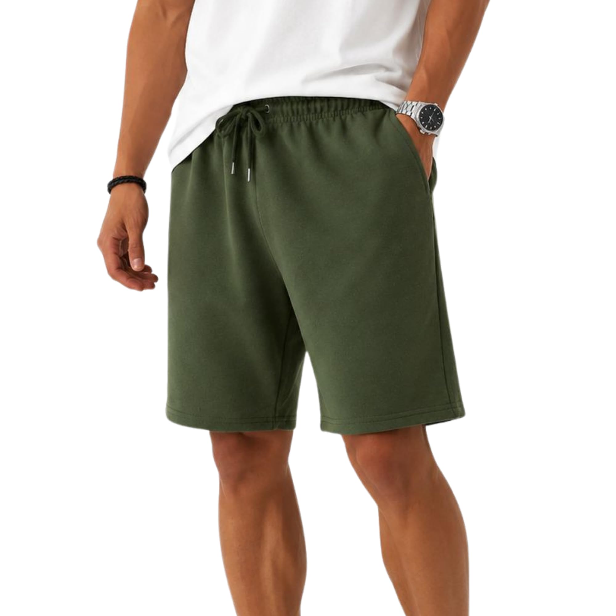 ROSS CAMP Sporthose Herren Kurz - Kurze Hosen Herren, Laufshorts Männer Sommer Baumwolle Jogginghose Fitnesshose Sport Sportshorts Bermuda Shorts Hose Trainingshose Tennishose